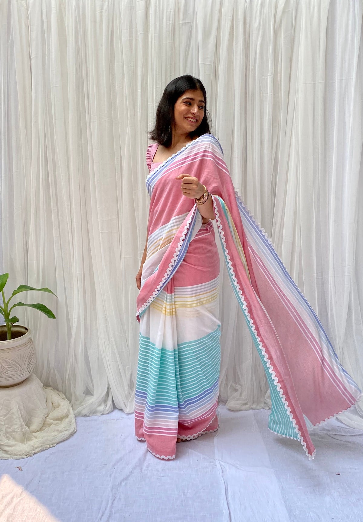 Maya- cotton saree with blouse