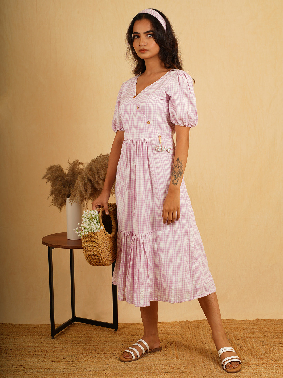 Gimme mauve cotton dress