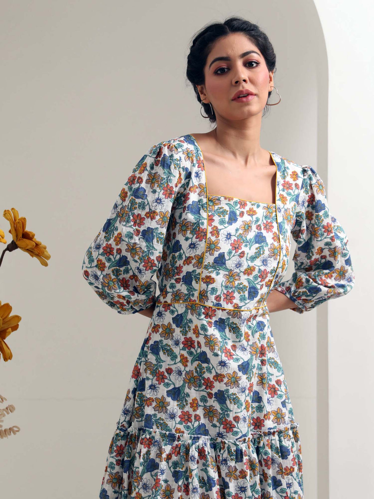 Valley of flowers- printed cotton dress