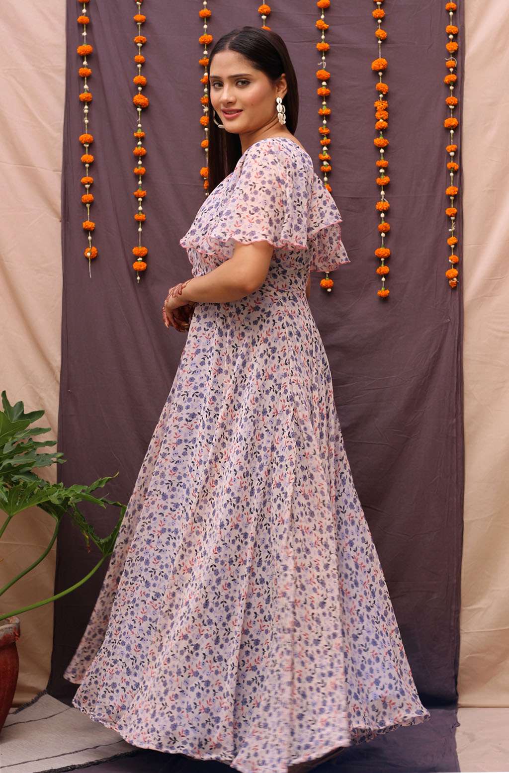 Vasundhara long Georgette Dress