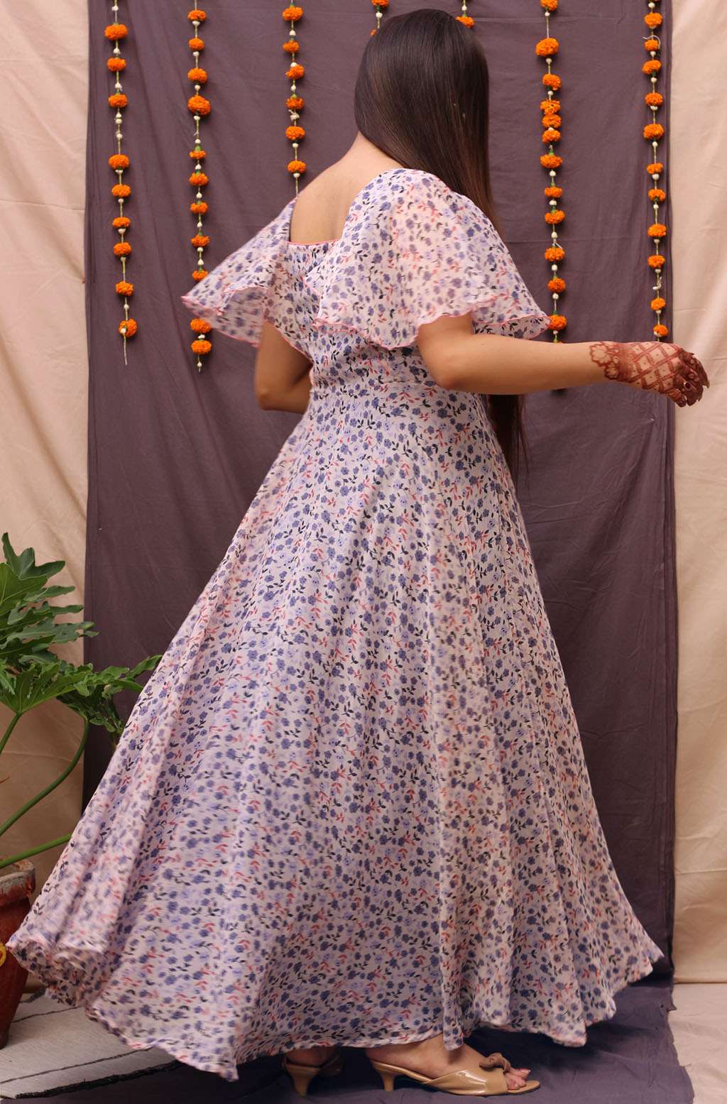 Vasundhara long Georgette Dress