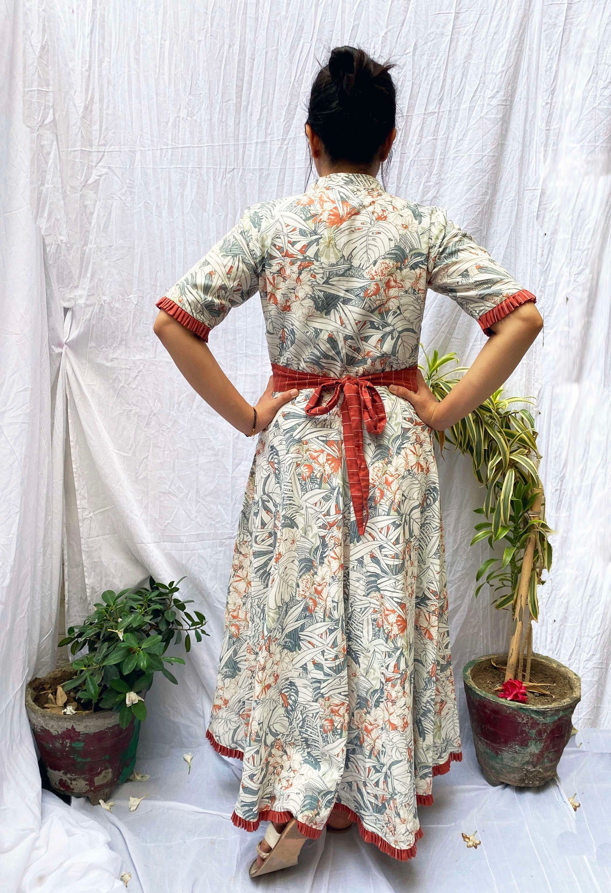 Curly Willow Printed Linen Dress