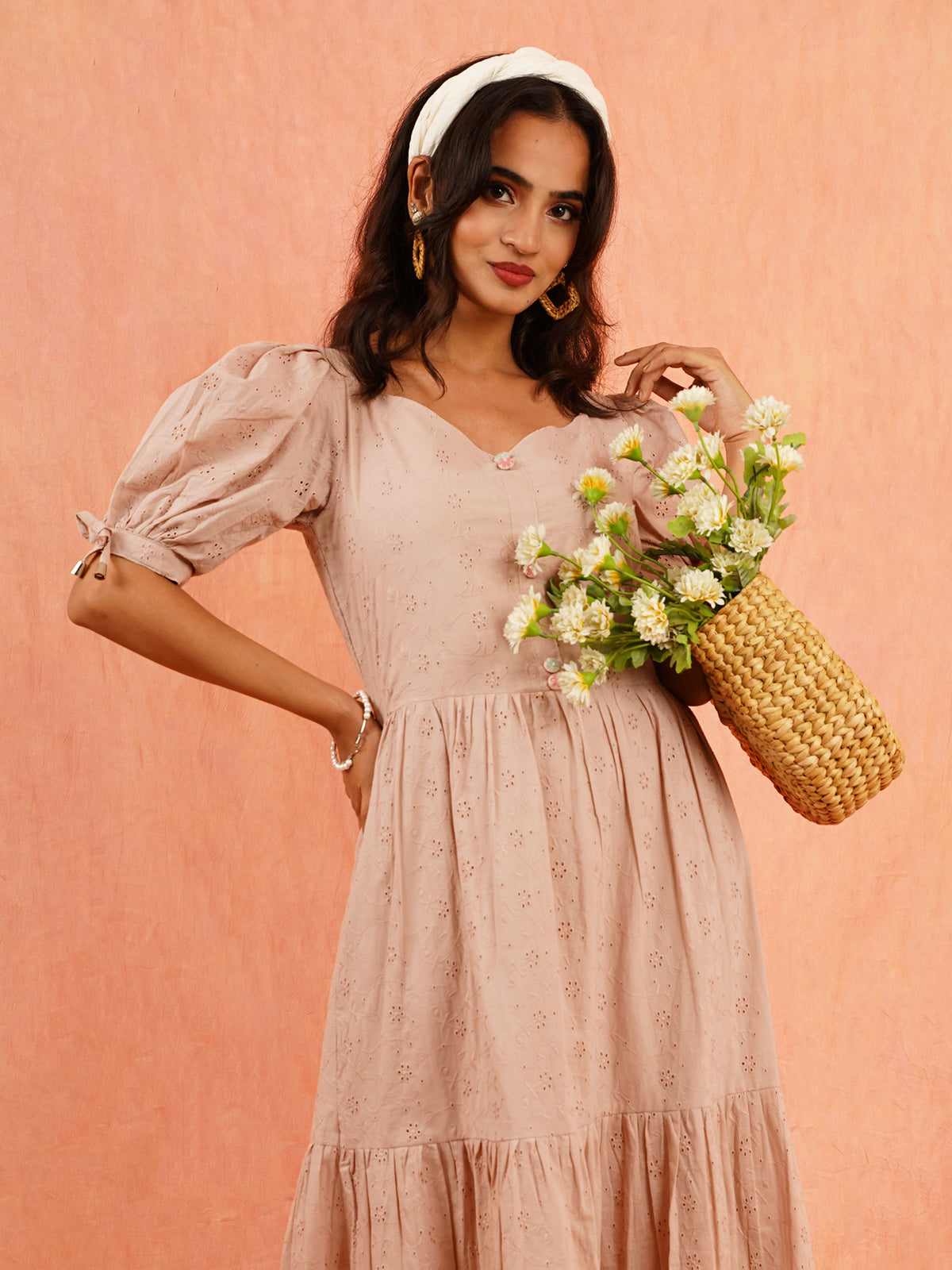 Camellia - Dusty Pink Cotton Dress