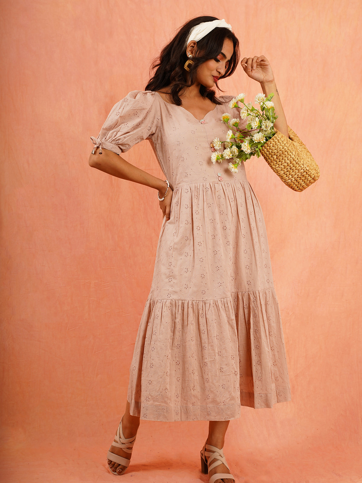 Camellia - Dusty Pink Cotton Dress