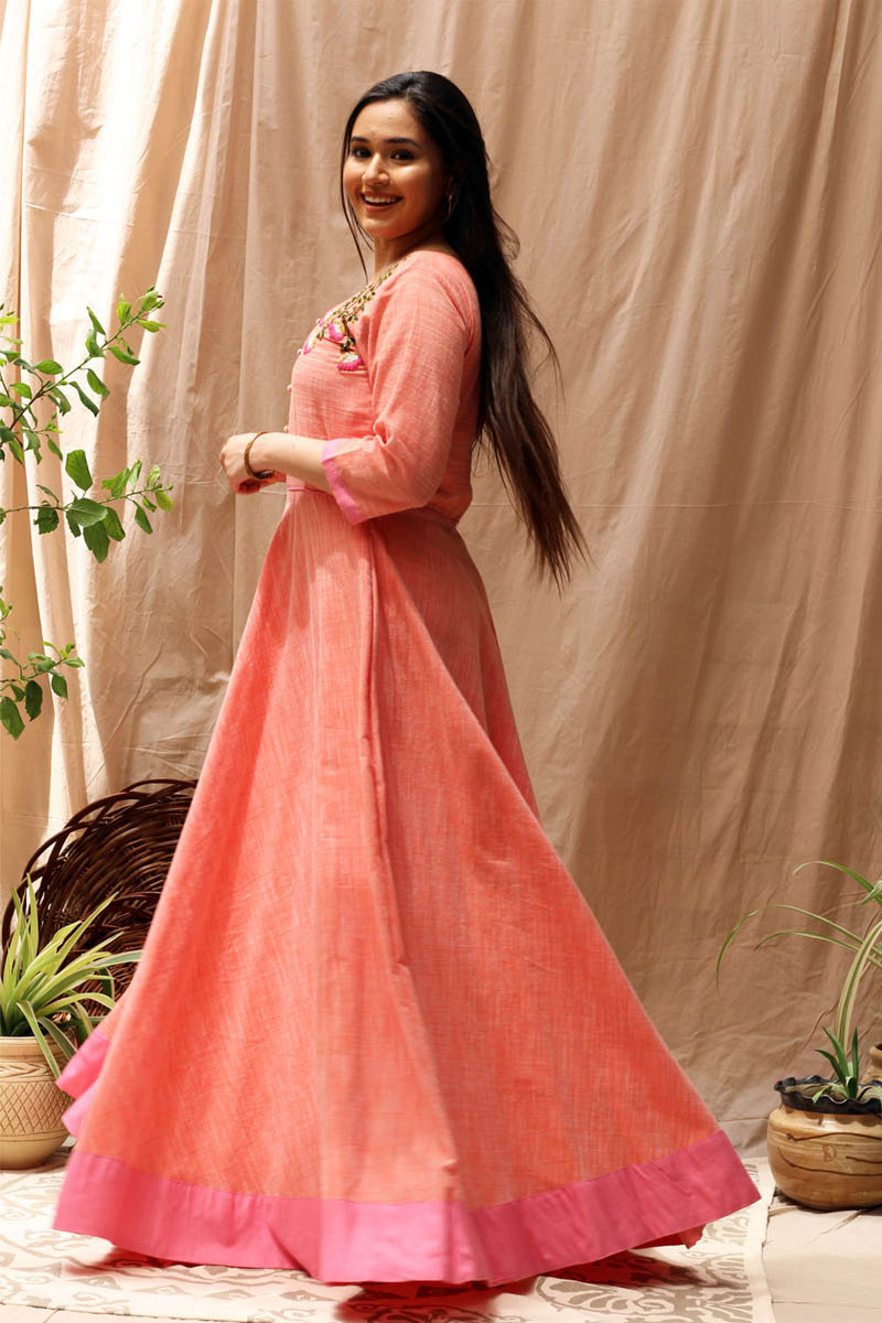 Paradise Hand Embroidered Long Dress