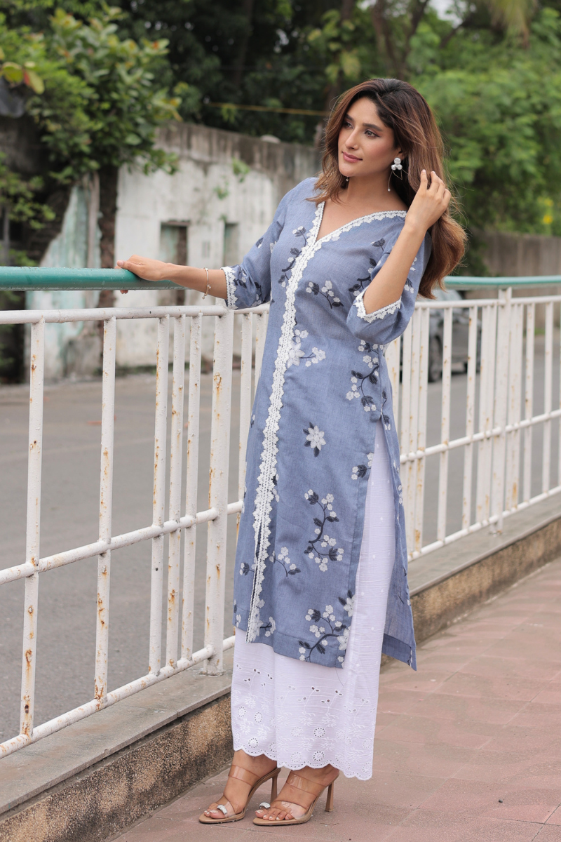 Skye printed kurta plazo set