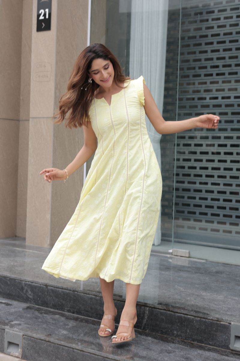 Sunbeam cotton midi dress