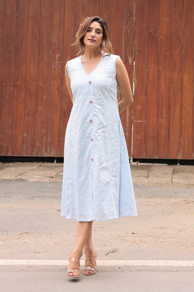 Bluebell schiffli A-line dress