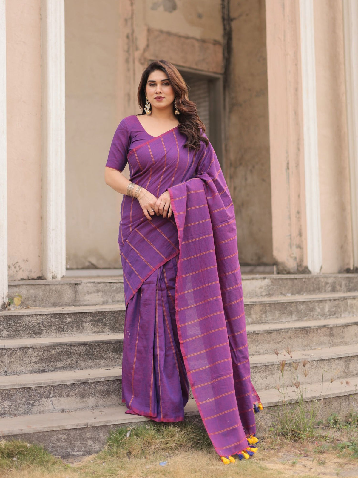 Kartika cotton saree with blouse