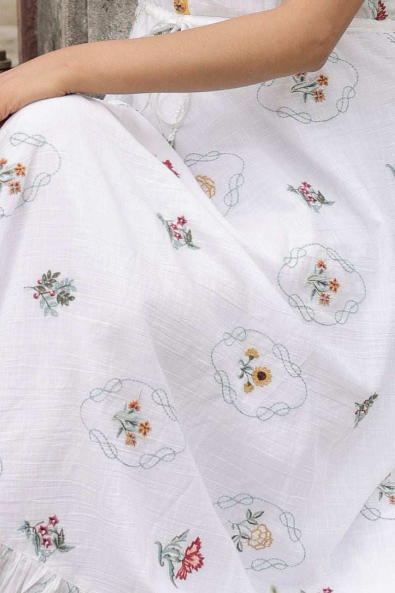 Sunday Picnic white embroidered dress