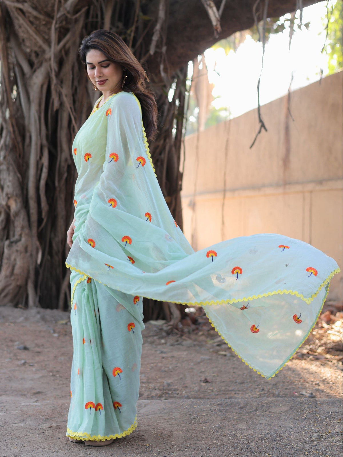 Savvanah mul cotton saree with blouse