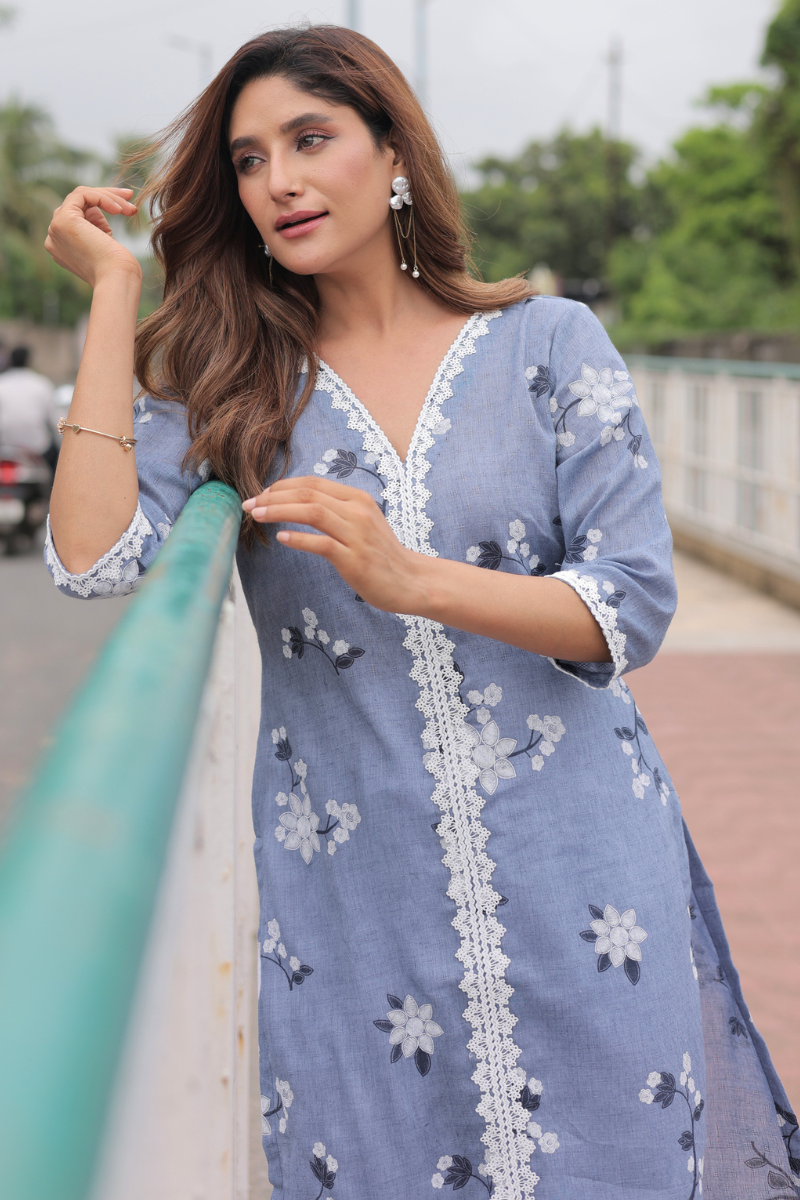 Skye printed kurta plazo set