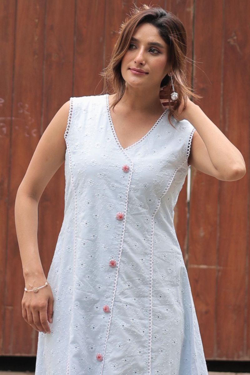 Bluebell schiffli A-line dress