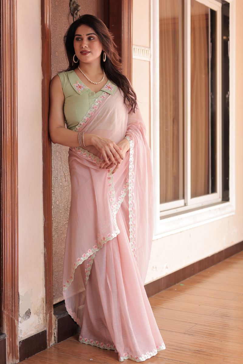 Secret Bloom mul cotton saree with blouse