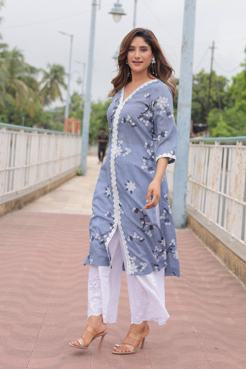 Skye printed kurta plazo set
