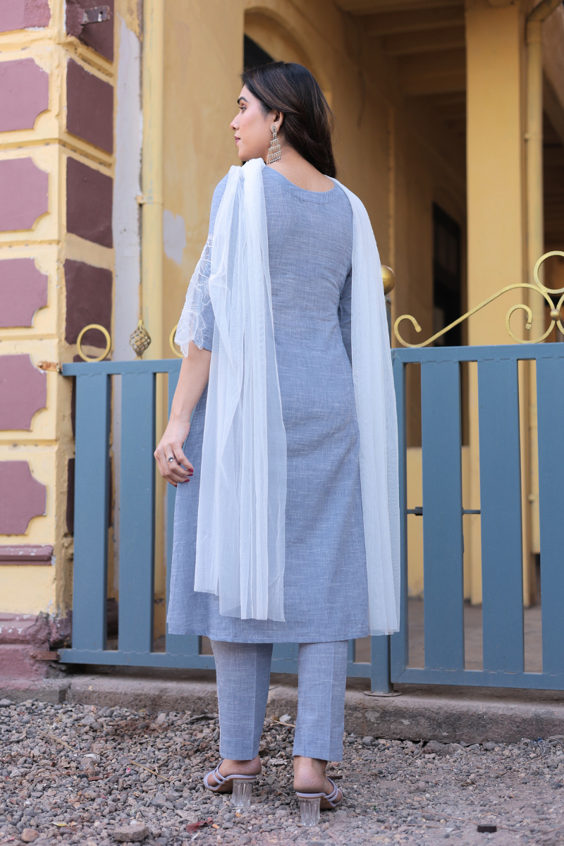 Sitara Chambray Suit Set