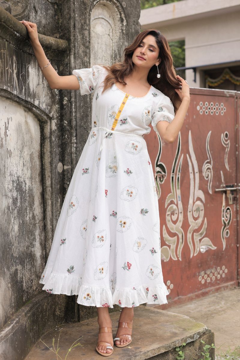 Sunday Picnic white embroidered dress