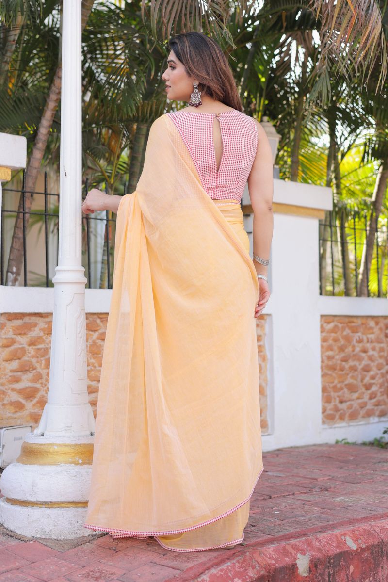 Shweta mul cotton saree with blouse