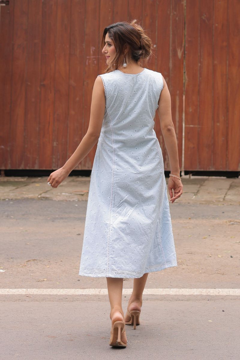 Bluebell schiffli A-line dress