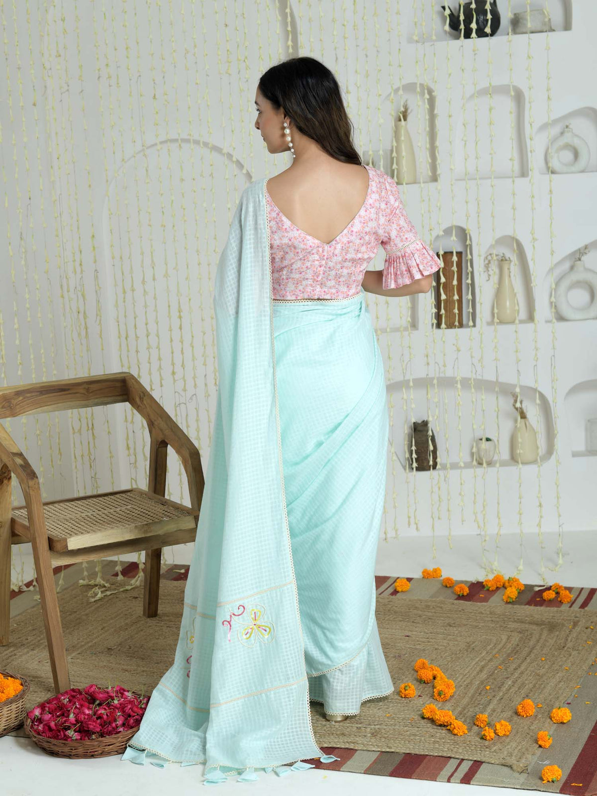 Narmada- Cotton saree with blouse