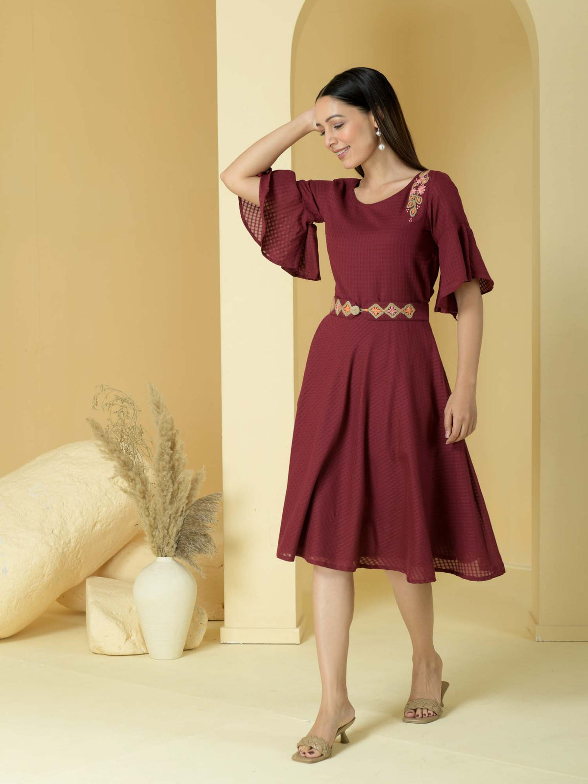 Wildernest- jute embroidery dress