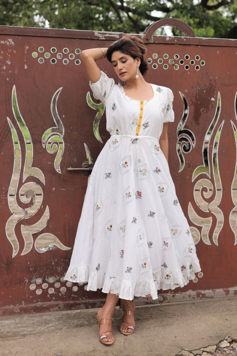 Sunday Picnic white embroidered dress