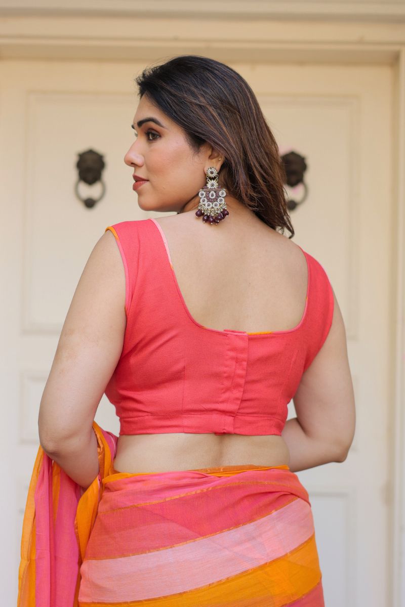 Pritha multi stripes saree with blouse