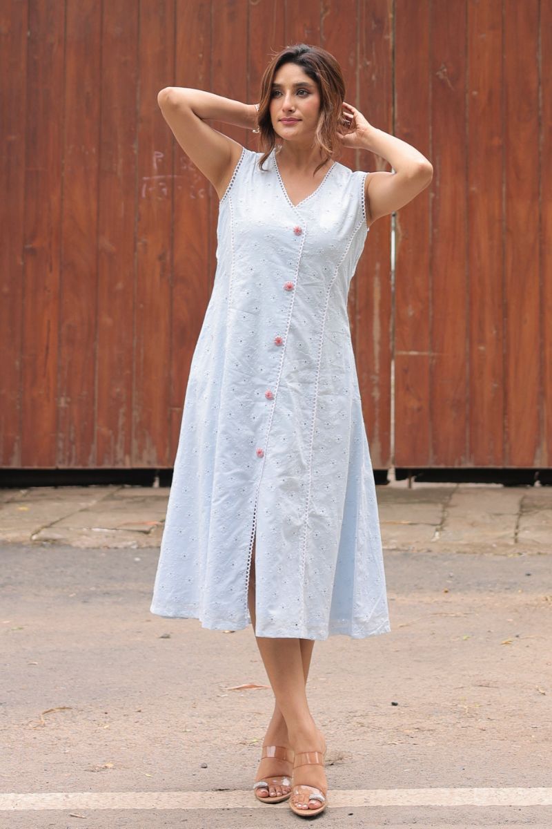 Bluebell schiffli A-line dress