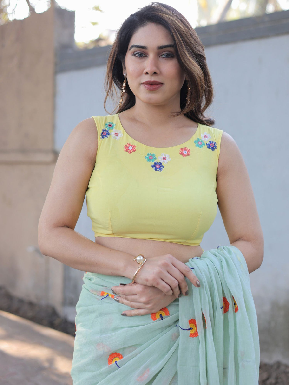 Savvanah mul cotton saree with blouse