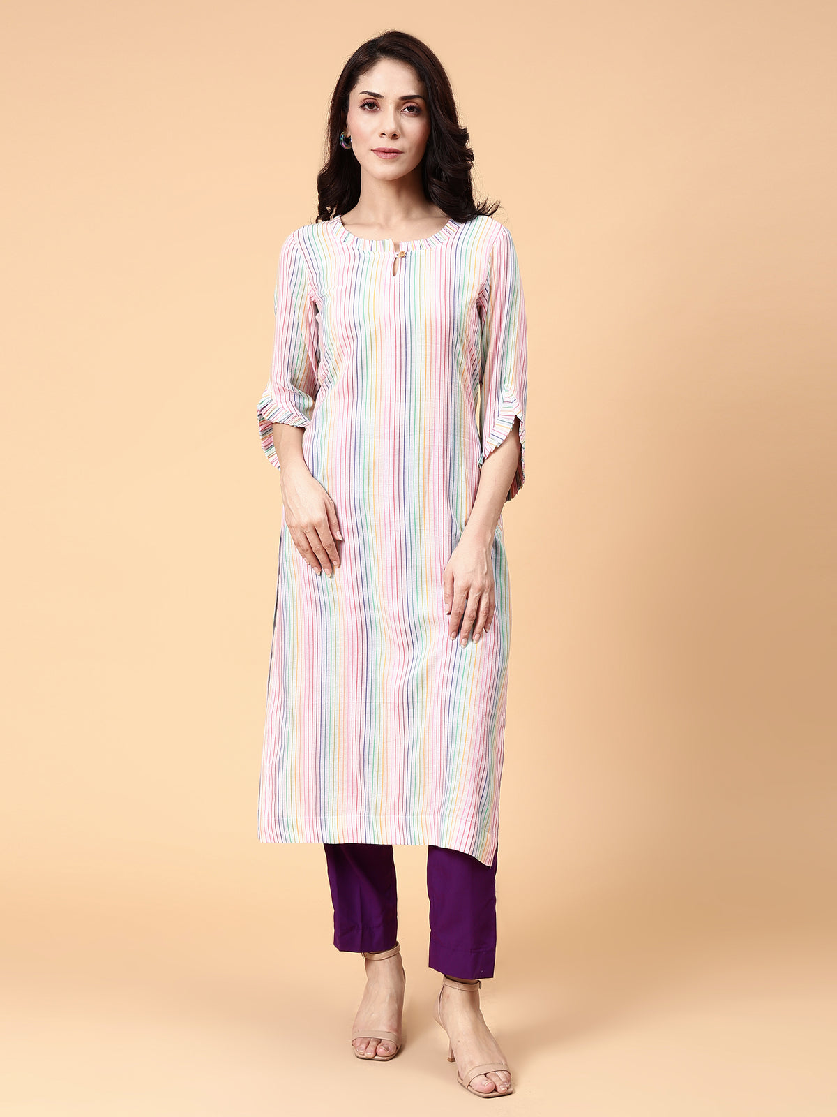 Rainbow Cotton Kurta