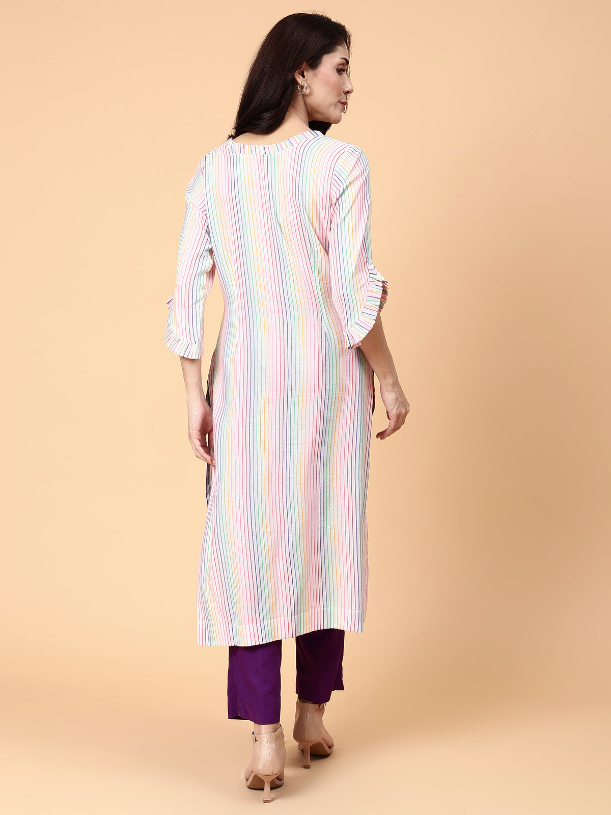 Rainbow Cotton Kurta