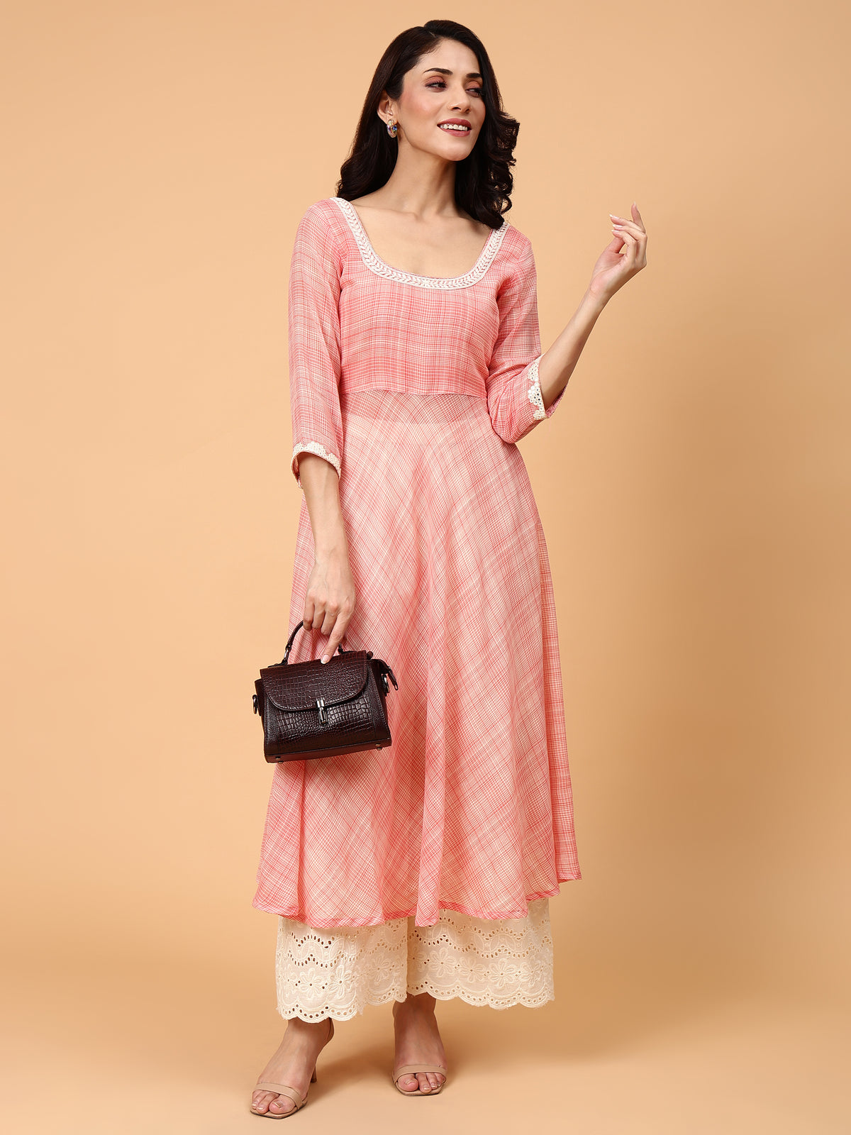 Sunset Vibes Cotton Anarkali Kurta Pant Set