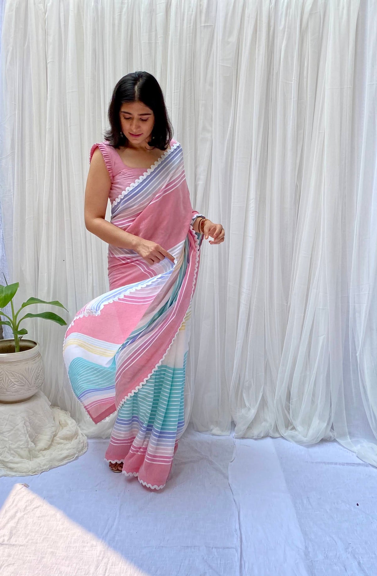 Maya- cotton saree with blouse