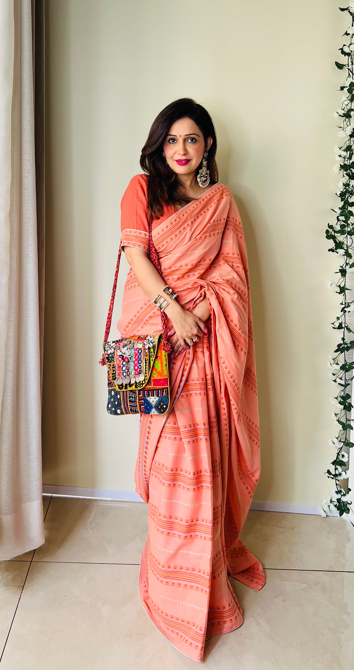Radhika cotton saree with blouse