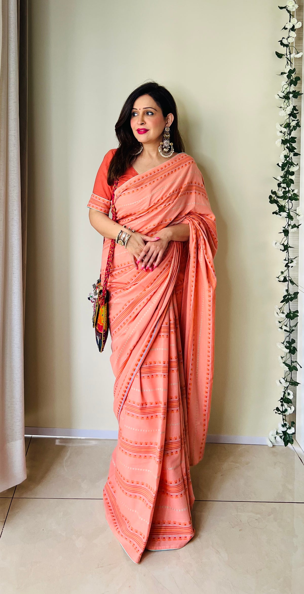 Radhika cotton saree with blouse