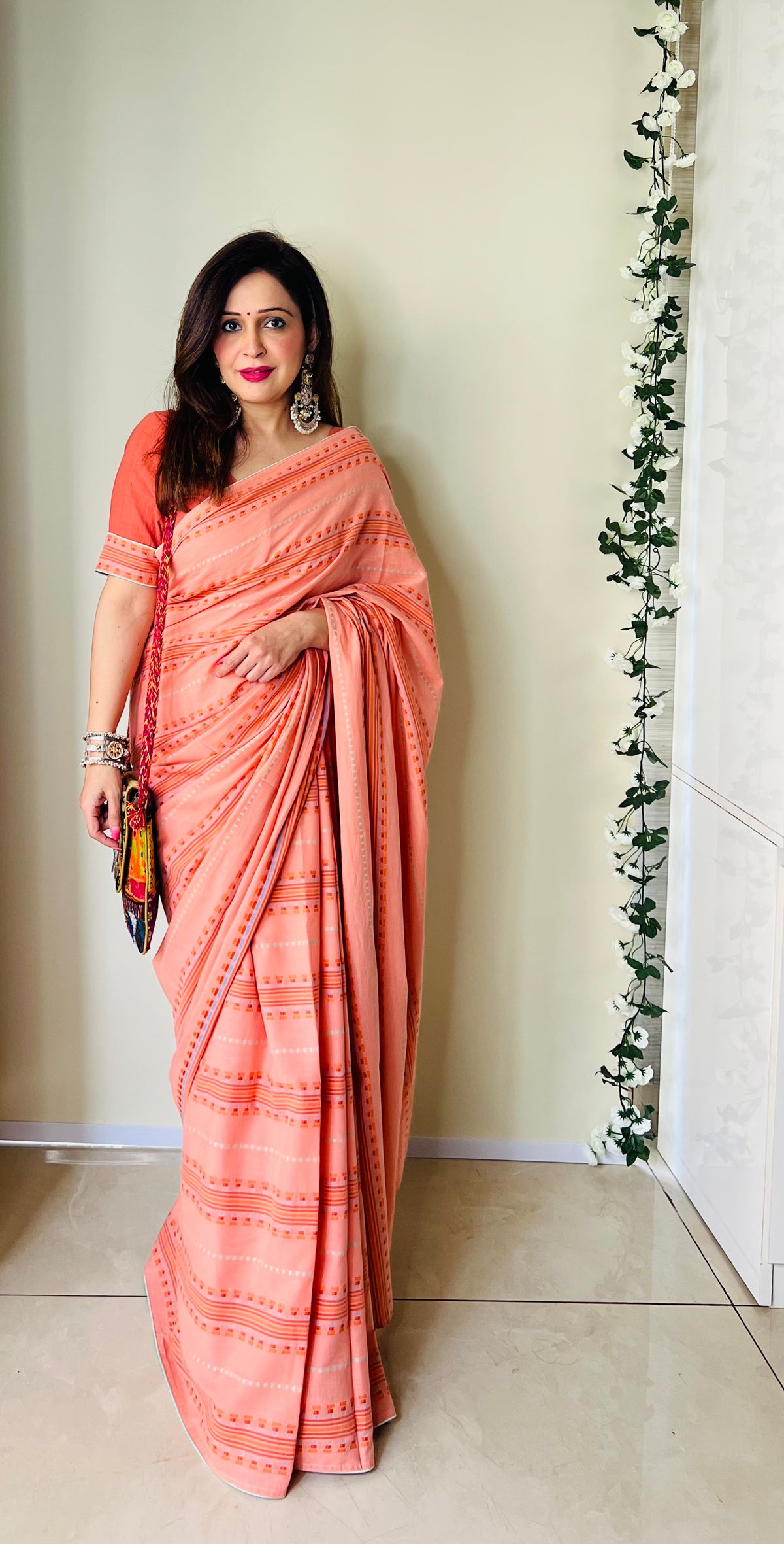 Radhika cotton saree with blouse