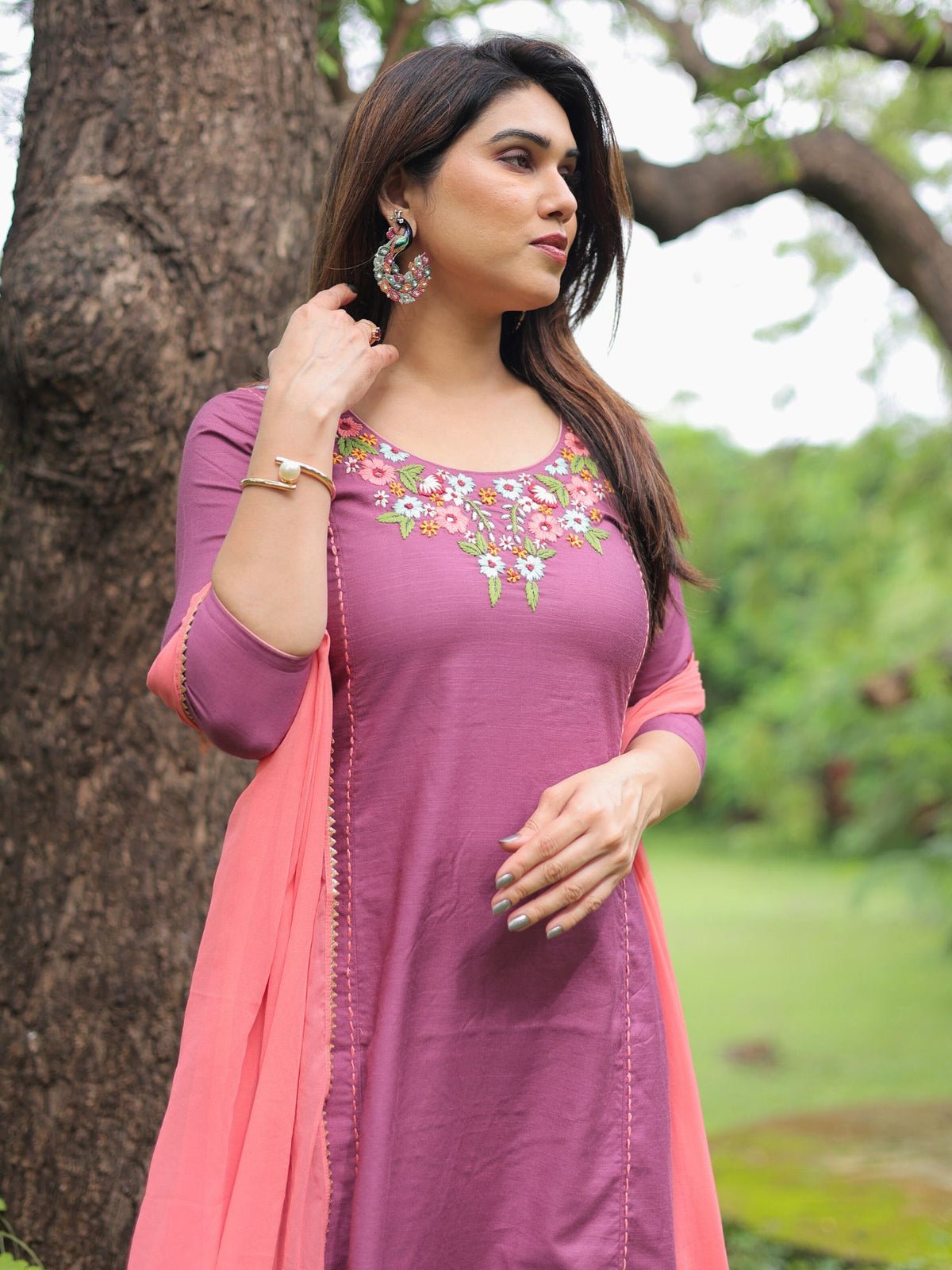 Supriya hand embroidered suit set