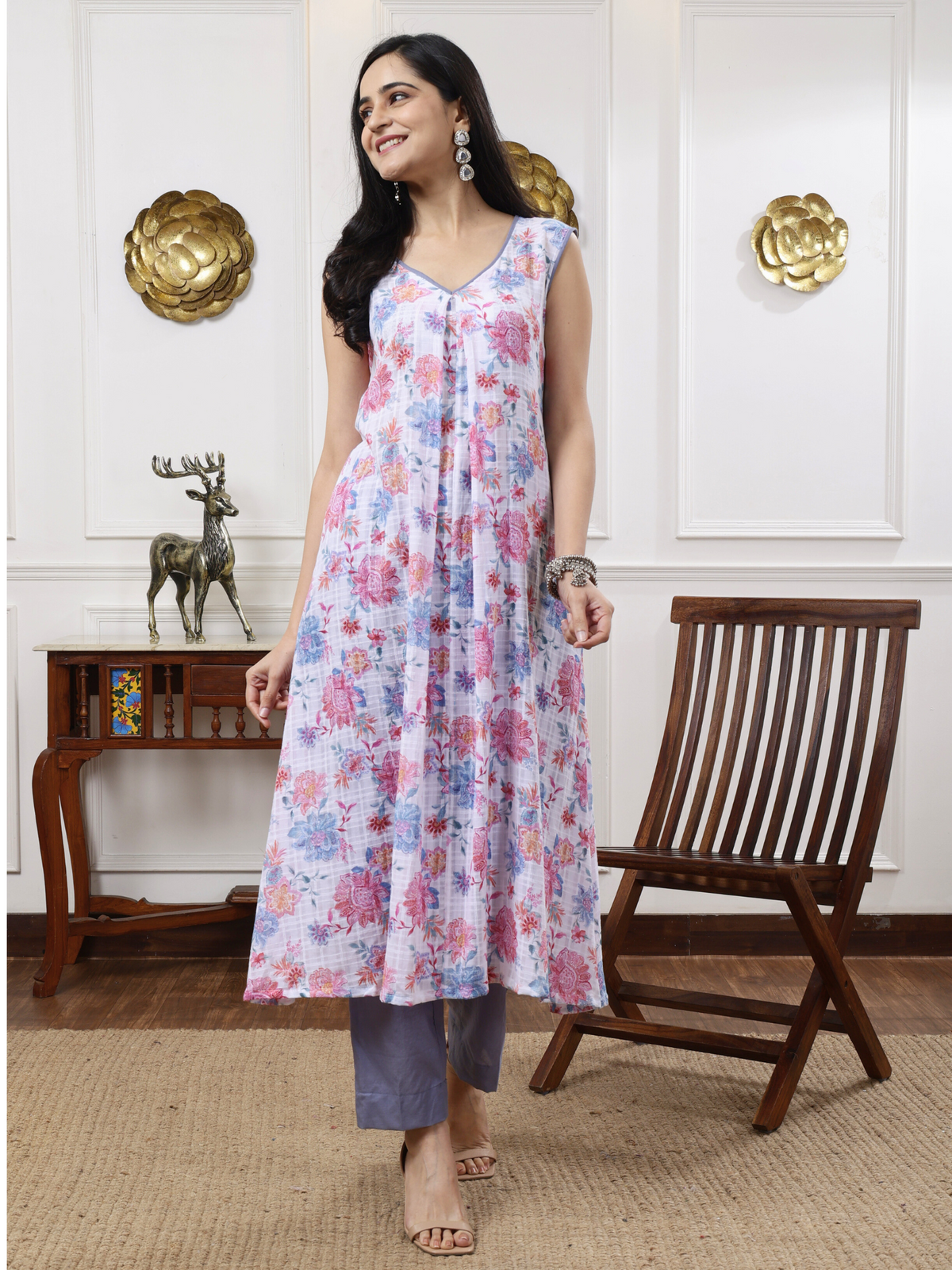 Vatsala- Printed Kurta Pant Set