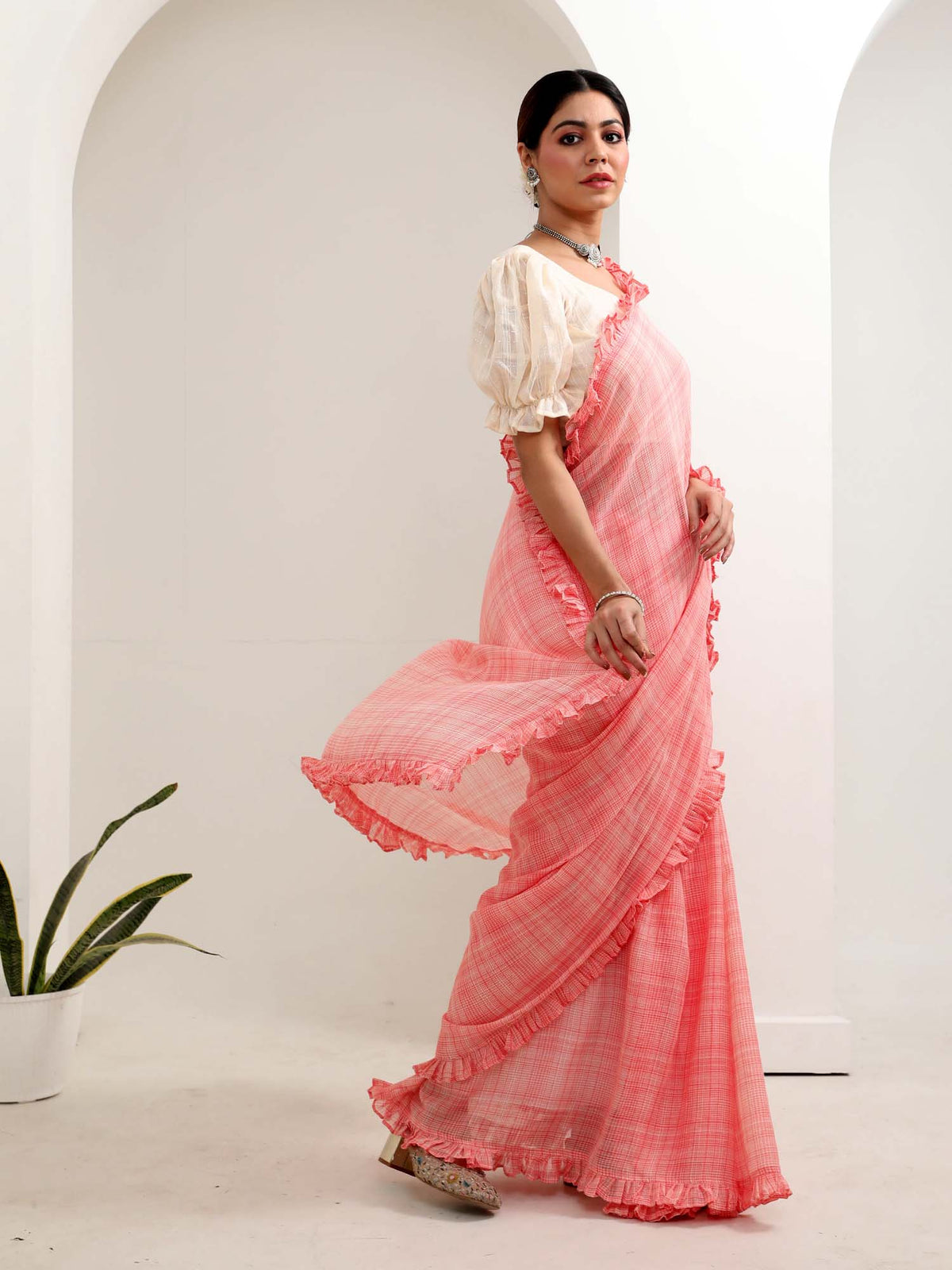 Evening Hues- Cotton Saree with Blouse