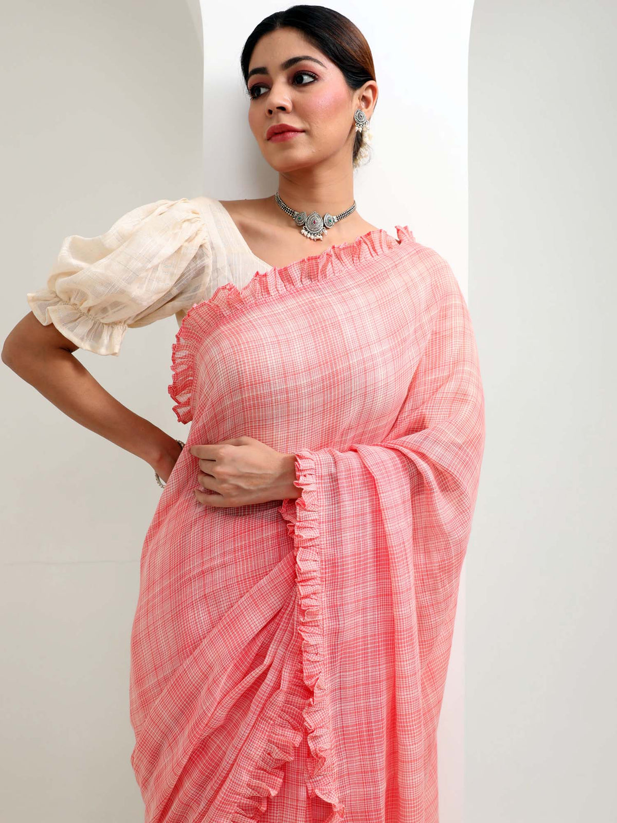 Evening Hues- Cotton Saree with Blouse