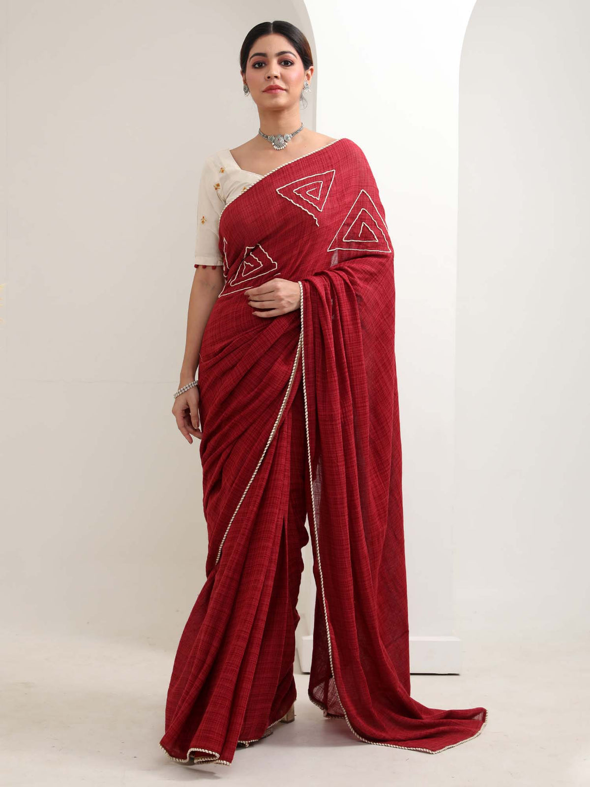 Rubaru- cotton Saree with Blouse