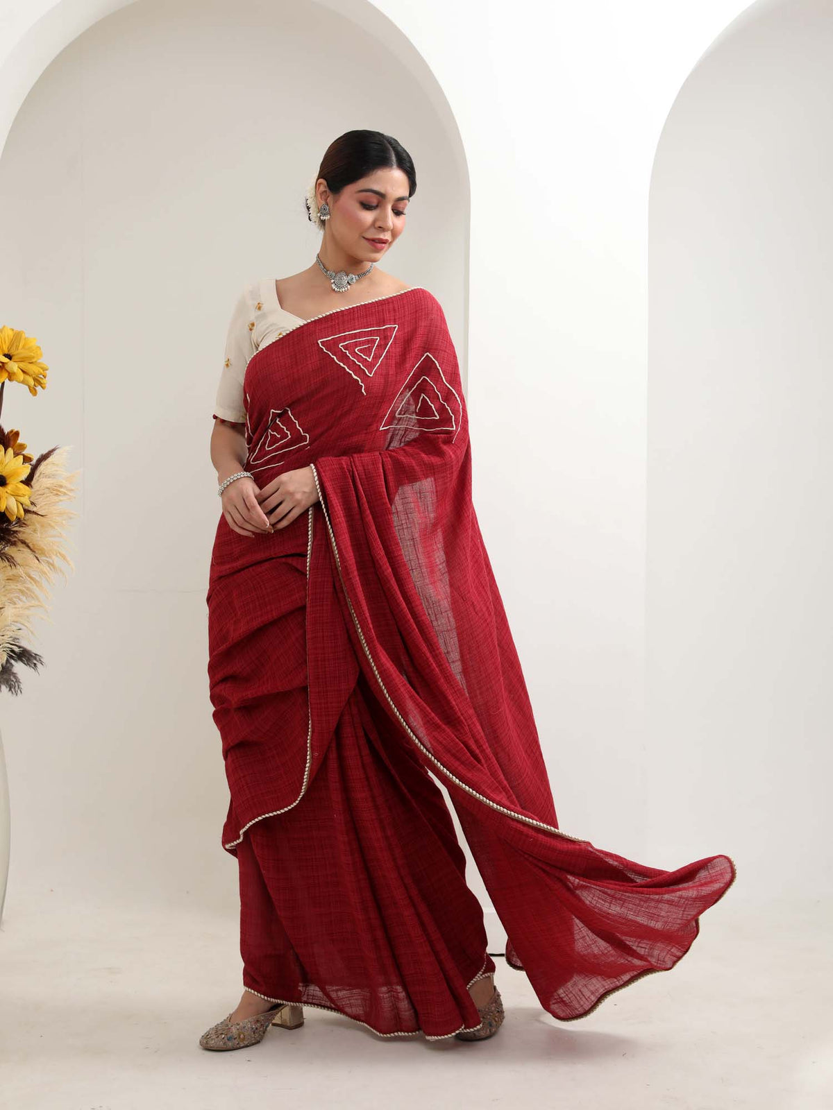 Rubaru- cotton Saree with Blouse