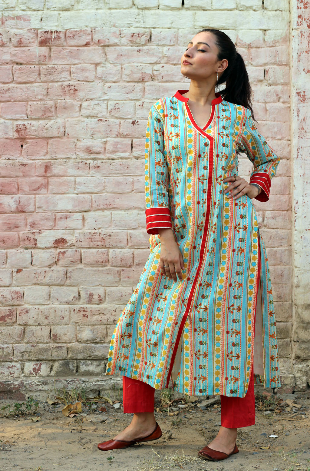 Guldavri Printed chandheri kurta