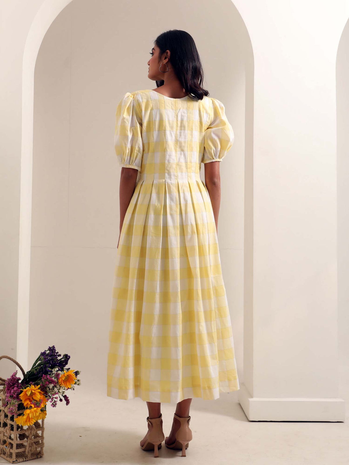 Bumble Bee- box pleated dress