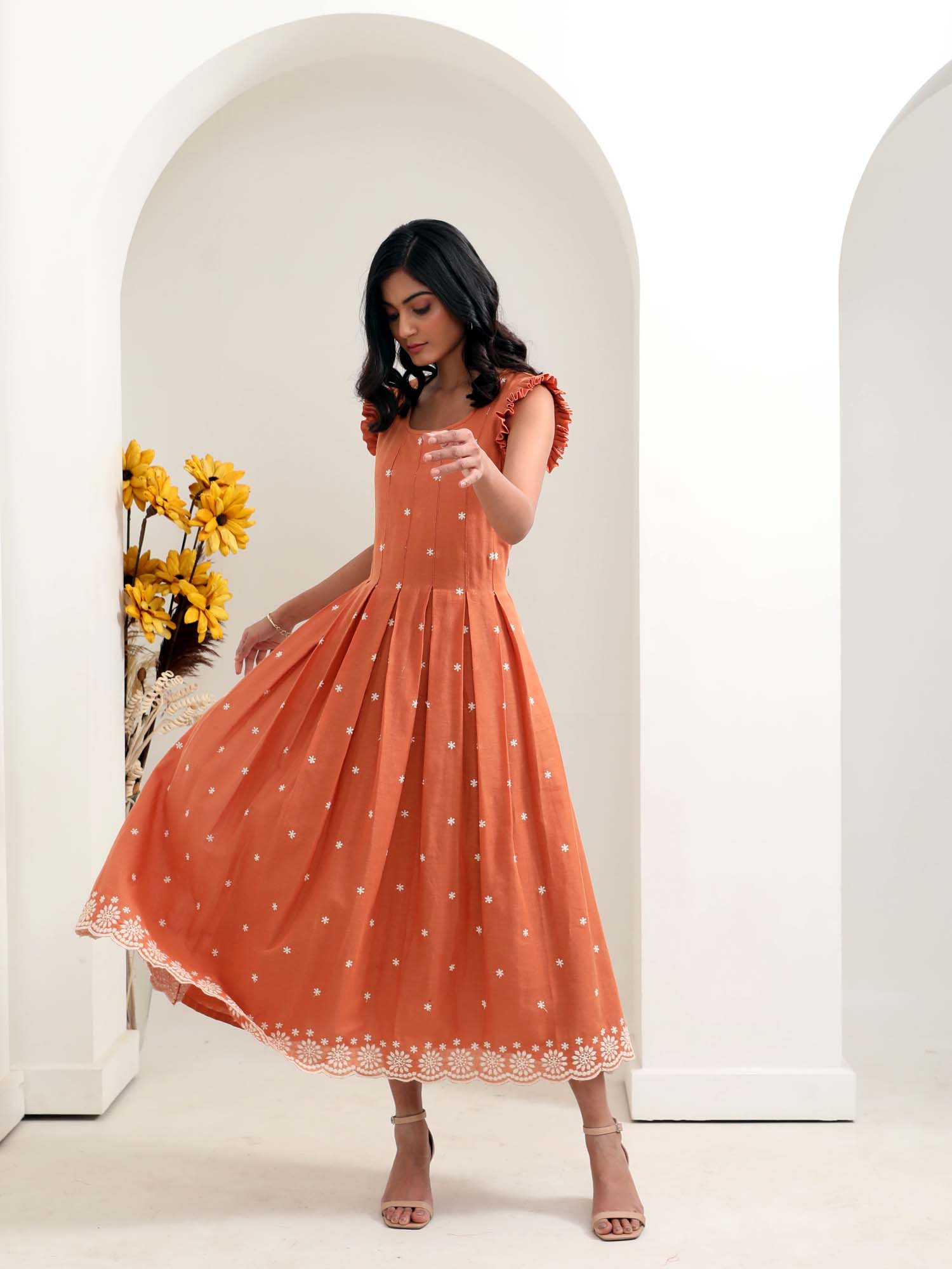 Nude Milano Satin Draped Gown Design by PITARA BY SIPIKA CHAWLA at Pernias  Pop Up Shop 2023