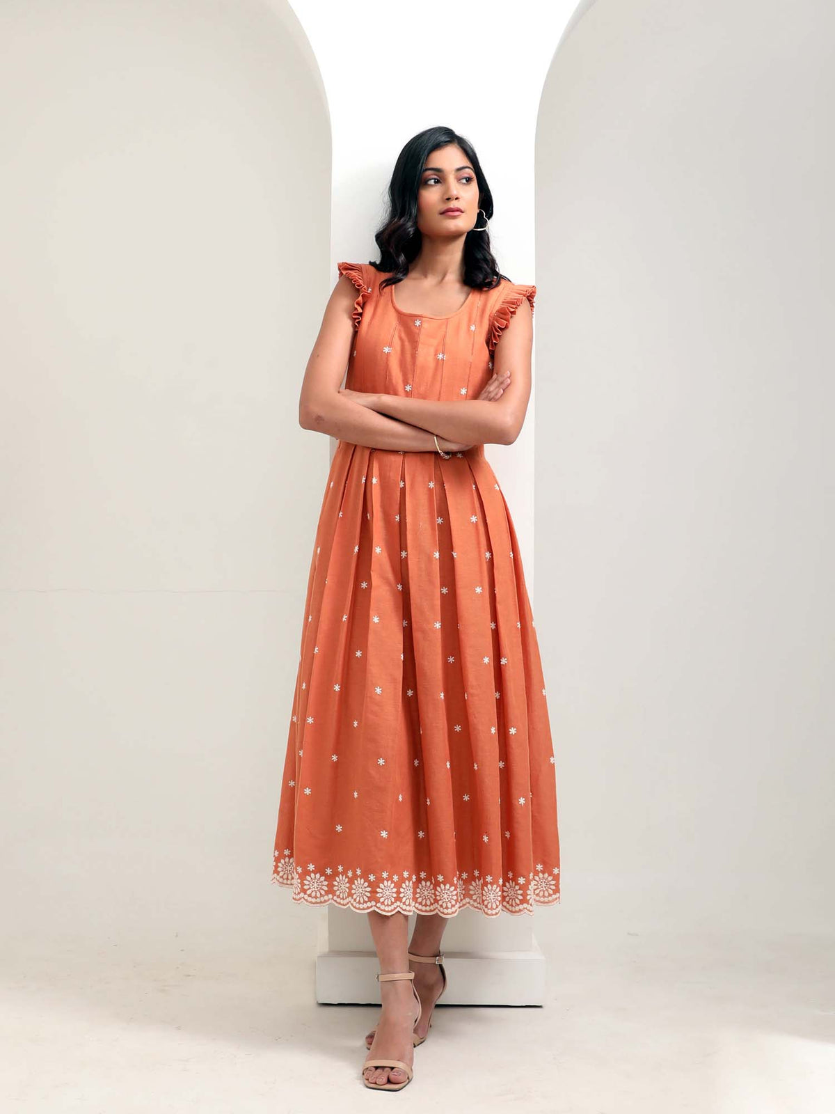Spice Garden- box pleated dress