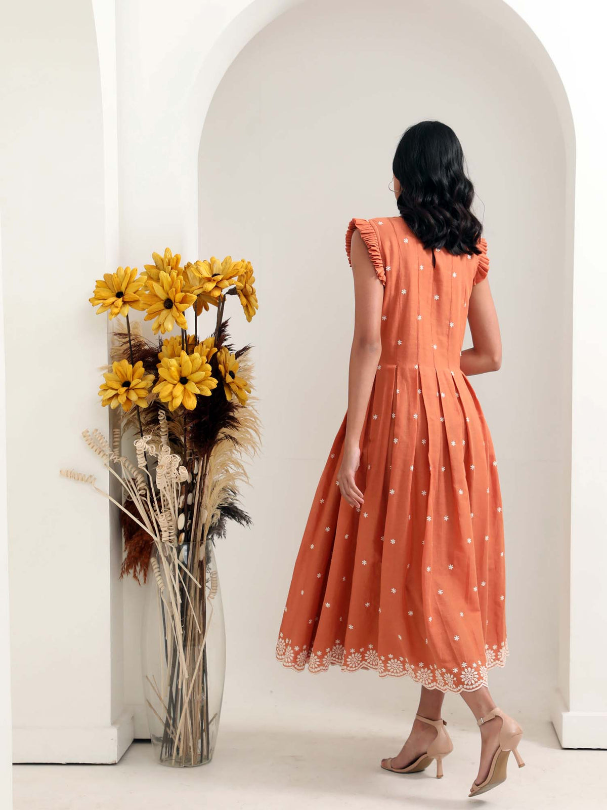 Spice Garden- box pleated dress