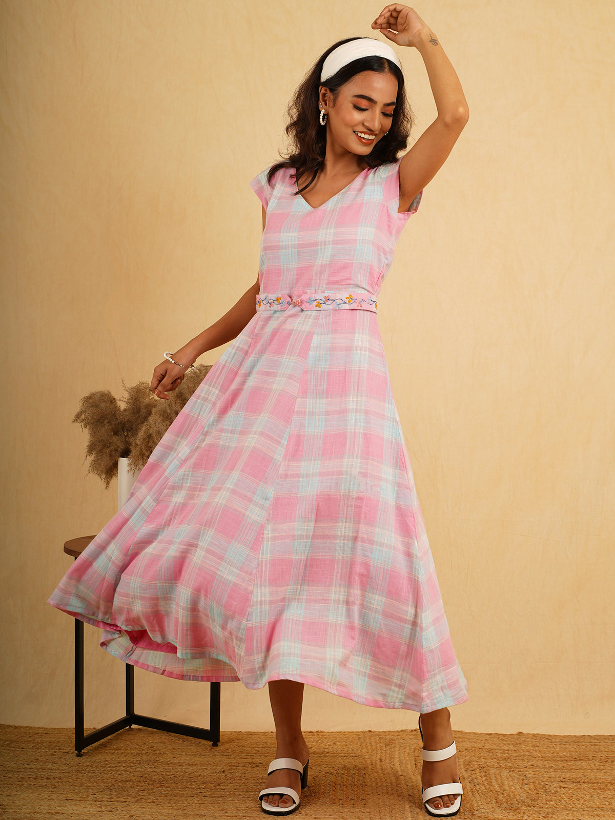 Barbie - Checks Cotton Dress