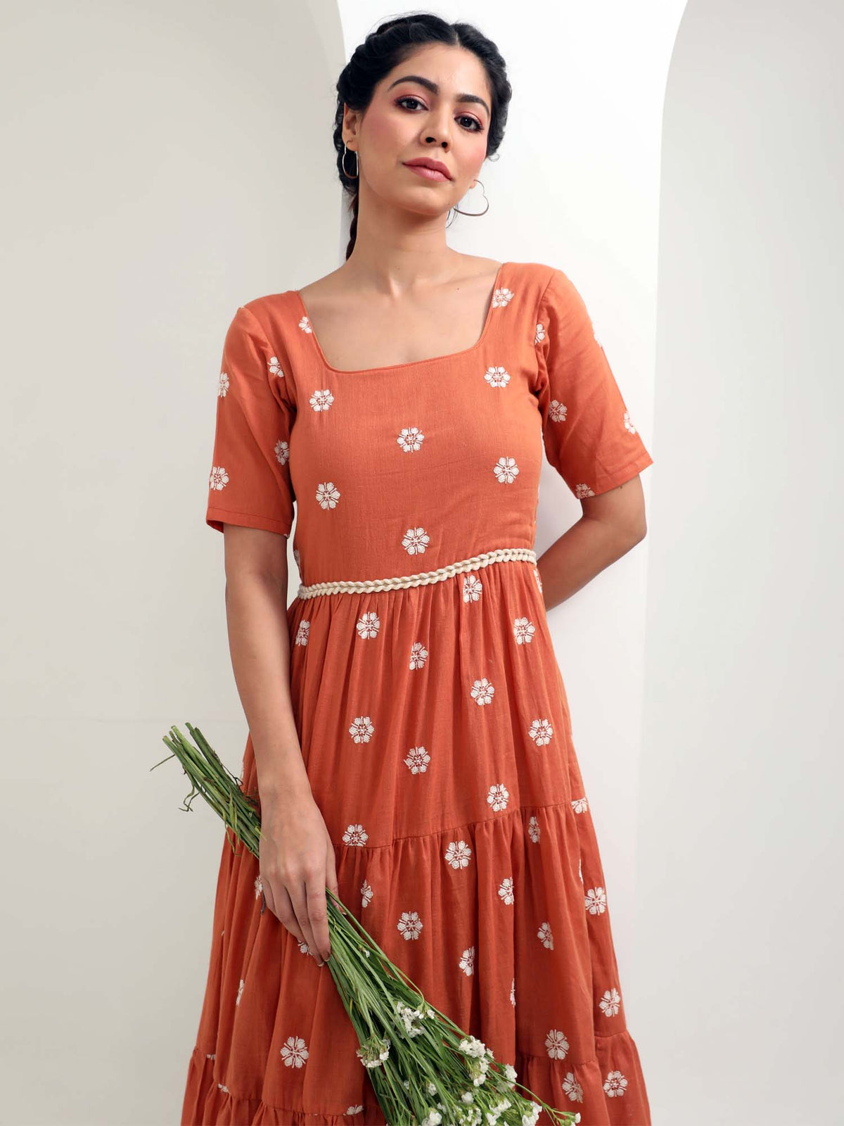 Burnt Orange cotton dress