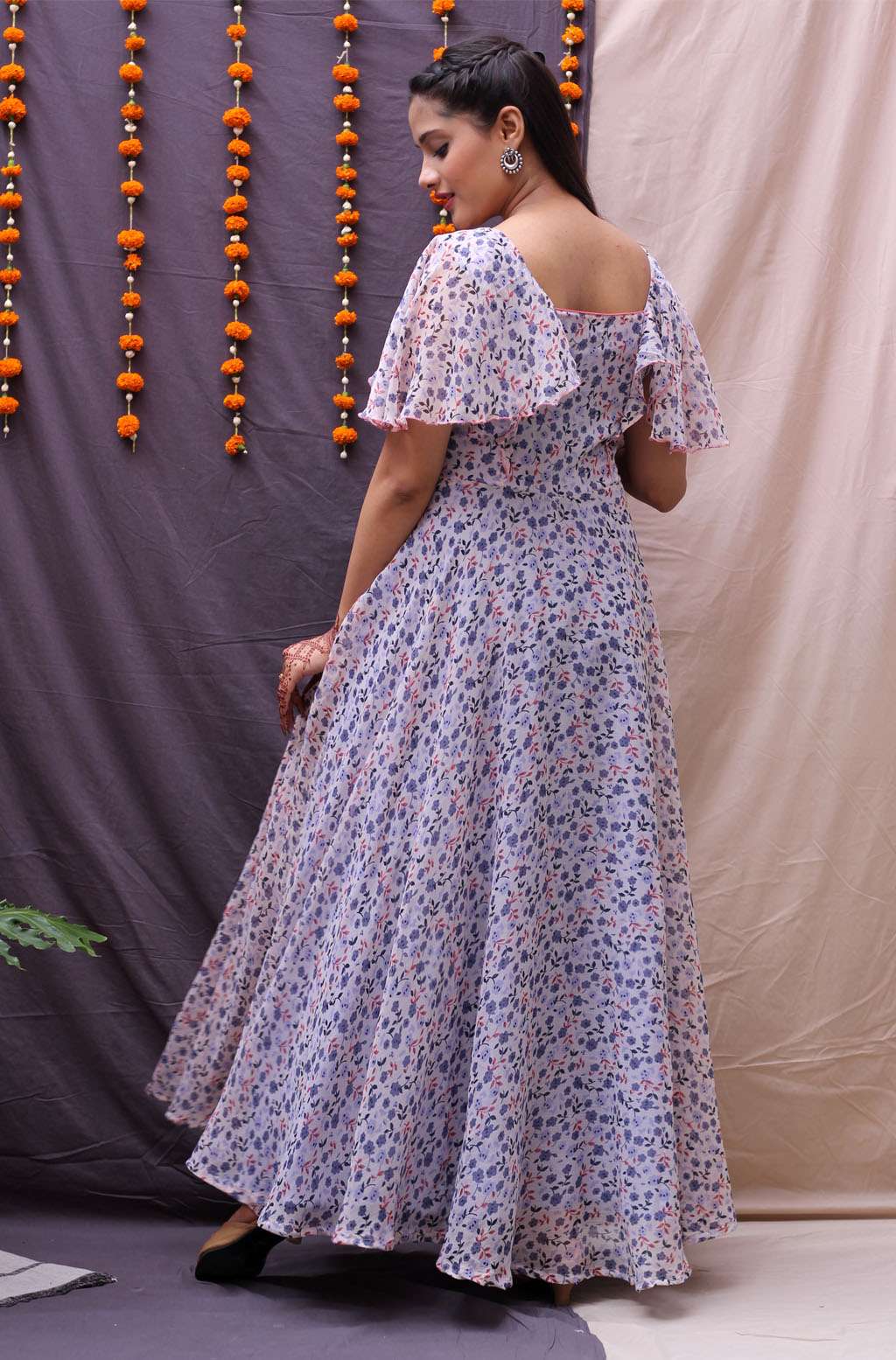 Long frock with frills top